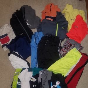 Assorted boys clothes shorts & shirts